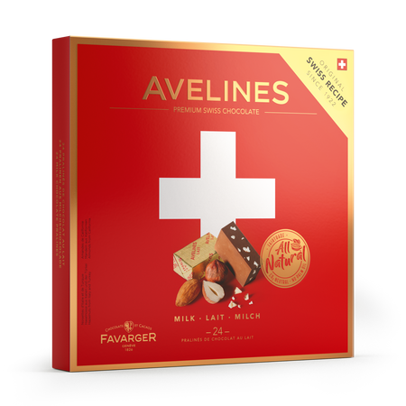 Avelines Schweizer Kreuz Milch - Genf - 24Stück - 240g