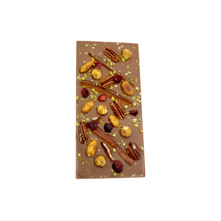 Homemade tablet - Milk chocolate 40% mendiant - 130g