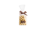 Amandes Favarger enrobées de chocolat blanc suisse au fruit de la passion, alliance gourmande entre le croquant de l'amande et les notes exotiques du fruit de la passion.