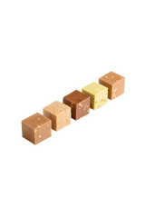 Réglette de 5 Favatufi Favarger, truffes au chocolat suisse aux saveurs gourmandes, fabriquées à Genève.