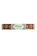 Réglette 6 Nougalines Favarger, chocolats suisses au praliné, coque de nougatine croquante et chocolat au lait.